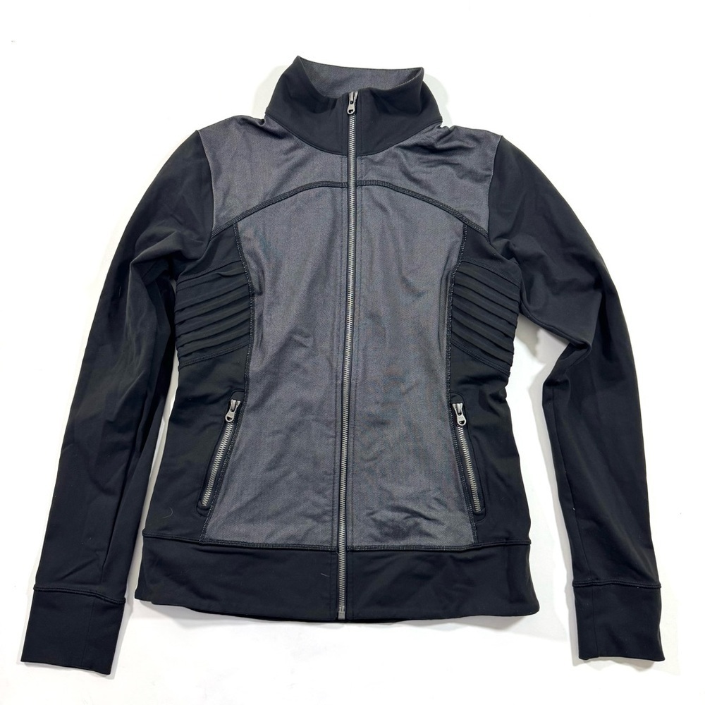 Lucy Moto Zip Front Jacket Black Size Medium